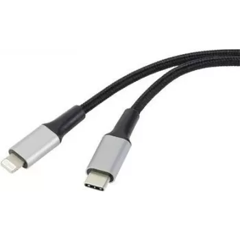 [1x USB 2.0 Plug C - 1x Apple Lightning-Plug] 2,00 m melns (RF-4995188)