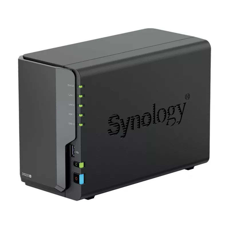Synology DS225+ 2 Bay NAS galddators Intel® Celeron® J4125 2 GB DDR4 Synology DSM Melns - tikai Synology HDD