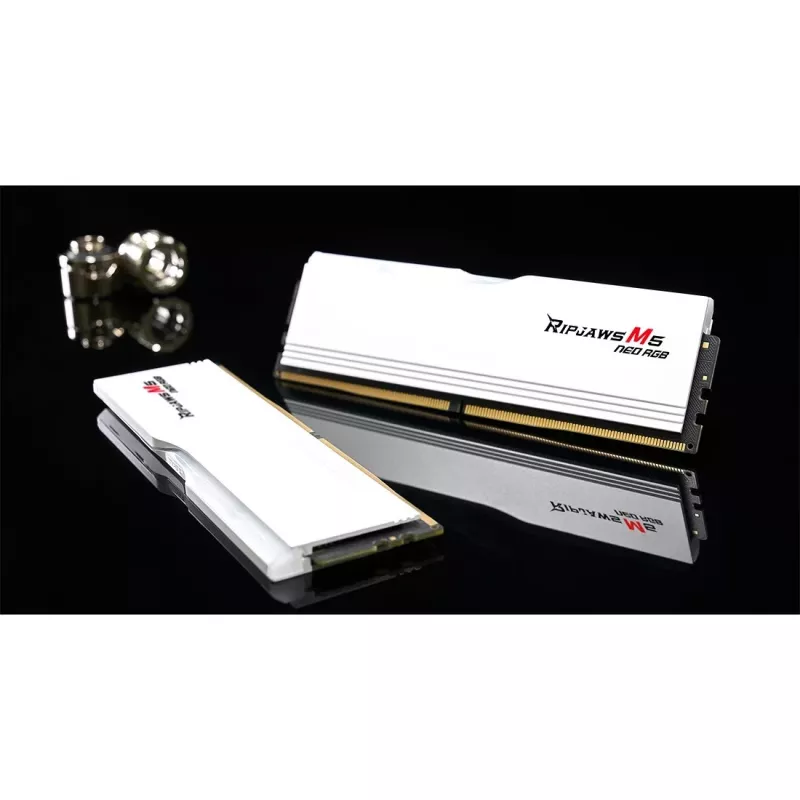 DIMM 64 GB DDR5-6000 (2x 32 GB) Dual-Kit, Memory balta, F5-6000J3040G32GX2-RM5NRW, Ripjaws M5 Neo, AMD EXPO