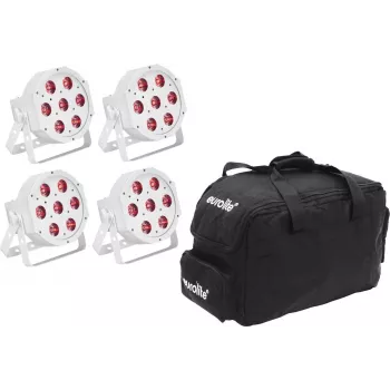 LED punktveida gaismeklis EUROLITE SLS-7 HCL 4x balts ar mīksto somu