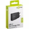 Goobay USB-C™ PD GaN ātrais lādētājs plāns (30 W) melns