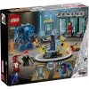 LEGO rotaļu komplekts Marvel Iron Man's Laboratory Hall of Armor 76315 — 384 detaļas, 5 minifigūriņas, izstādīšanas zona