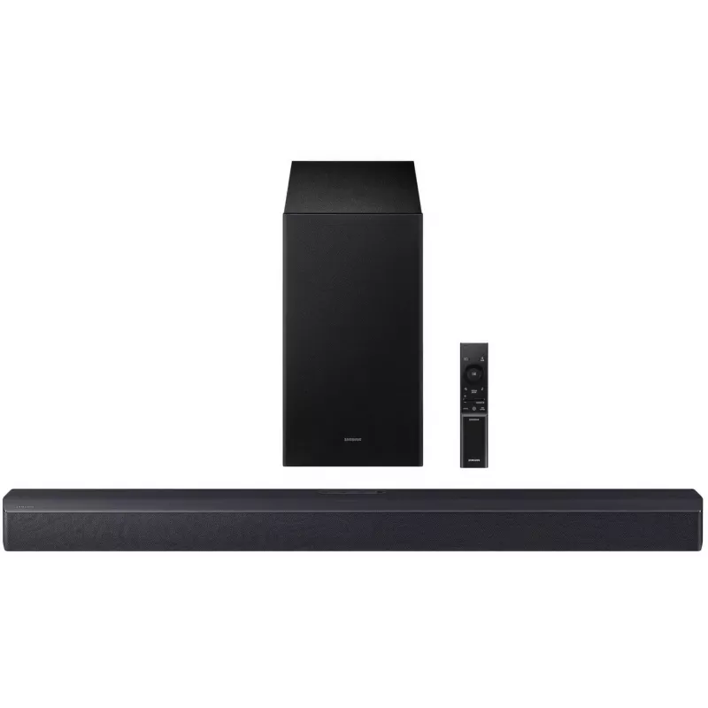 Soundbar Samsung HW-B450F/EN 2.1‑ch Bluetooth ar bezvadu zemfrekvences skaļruni, 300 W RMS, Dolby Audio, ARC