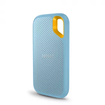 2TB SanDisk Extreme Portable V2 - SSD - šifrēts ārējais (pārnēsājamais) USB 3.2 Gen 2 (USB-C savienotājs) - 256 bitu AES - debeszils