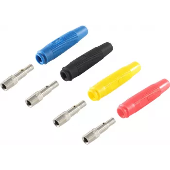 Bananenkupplung Set ShiverPeaks BS56215-SET — banānu spraudņu komplekts, dažādas krāsas (zila, dzeltena, melna, sarkana)