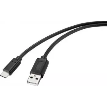 Renkforce RF-4695144 USB kabelis 2 m USB 2.0 USB A USB C melns (RF-4695144)