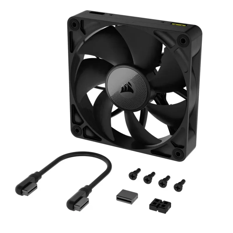 Corsair iCUE LINK RX140 ventilators, 14 cm, melns, 300–1700 RPM