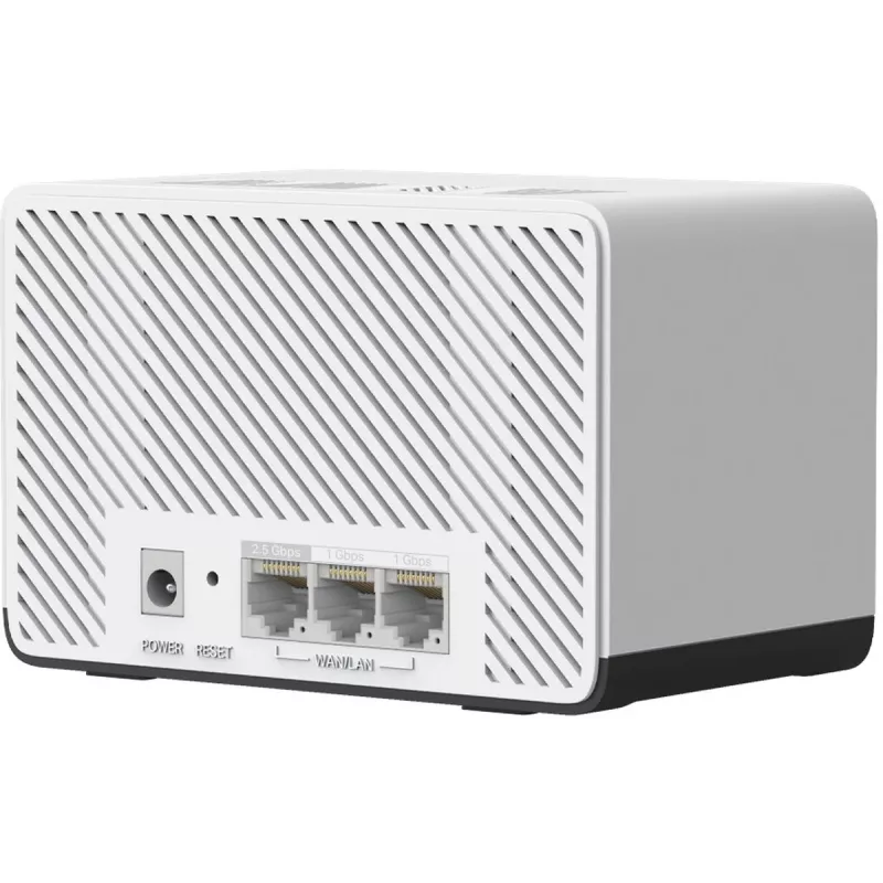 Mesh sistēma MERCUSYS Halo H27BE Dual-band Wi‑Fi 6, 2‑pakotne, 3x LAN, 3568 Mbps, iekšējās antenas, balta