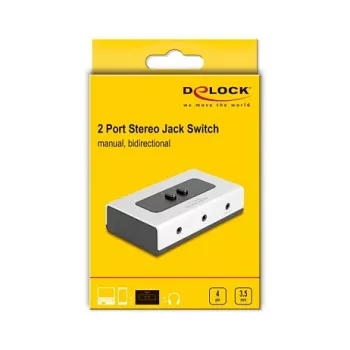 Audio slēdzis DeLOCK 88061 melns pelēks 3.5 mm ievade izvade