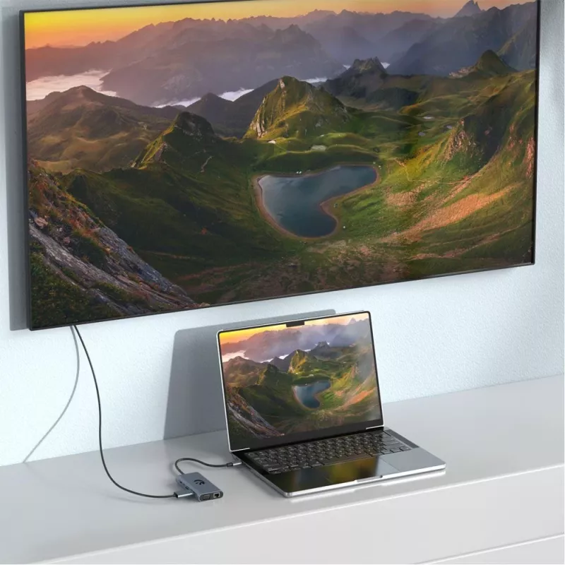 USB-C 11-in-1 adapteris Hawk HW-HUB1101 — daudzportu centrmezgls ar 11 pieslēgvietām