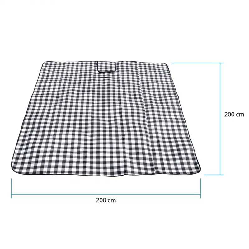 Piknika sega PROMIS KP250, zaļas svītras, 200 x 150 cm