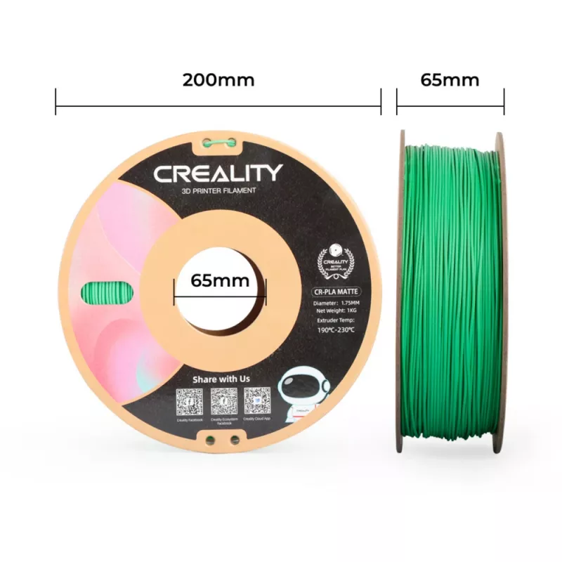 3D drukas materiāls Creality 3301010301 Polipienskābe PLA Zaļš 1 kg 1,75 mm