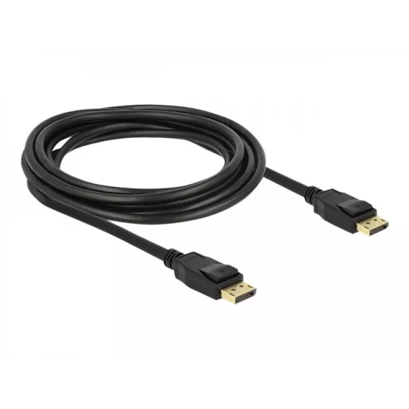 Delock - DisplayPort kabelis - DisplayPort (vīr.) uz DisplayPort (vīr.) - 3 m - aizbīdnis - melns