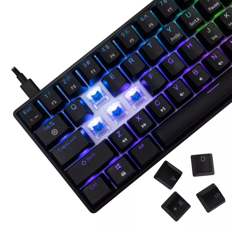 Mehāniskā tastatūra White Shark Shinobi-2 Blue Switch Melns US layout