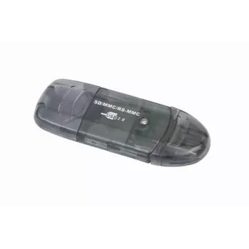 USB 2.0 karšu lasītājs Gembird FD2-SD-1 — MMC/SD/SDHC/SDXC, 73×30×10 mm, 13 g, melns