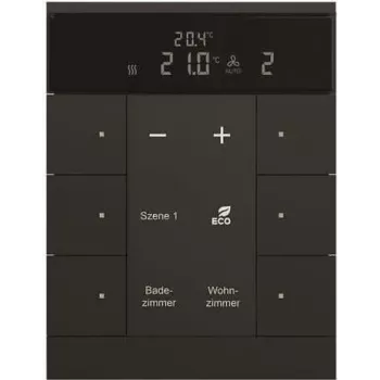 Busch-Jaeger HVAC-Device 6-way, BE, Melns, matte SBR/U6.0.11-885 (2CKA006330A0040)