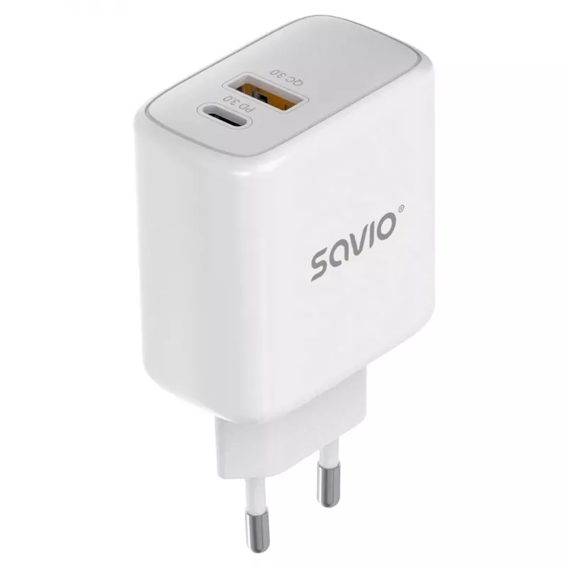 Savio LA-12 mobilās ierīces lādētājs Universāls Balts AC Ātrā uzlāde Iekštelpām