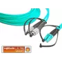 Lightwin LDP-50 FC-LC 5.0 OM3 optiskās šķiedras kabelis 5 m LSOH 2x FC 2x LC tirkīza krāsā (LDP-50 FC-LC 5.0 OM3)