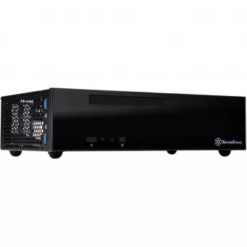SilverStone MILO ML09 - Desktop - Mini-ITX - bez barošanas bloka (SFX12V) - Melns - USB/Audio (SST-ML09B)