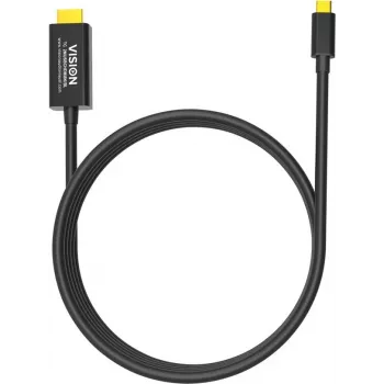 Mobilā tālruņa vads Vision TC 2MUSBCHDMI8K/BL Melns 2 m USB C