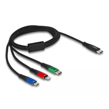 DeLOCK USB lādēšanas kabelis 3 vienā USB Type-C uz Lightning Micro USB 1 m