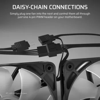 Ventilators Corsair RS140 14 cm Balts 330-1700 RPM