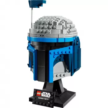 Kolekcionējams LEGO Star Wars ķiveres aksesuārs Jango Fett 75408 — 616 detaļas, 210×120×110 mm displeja modelis
