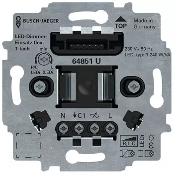 Busch-Jaeger LED spiedpogas dimmera ieliktnis flex 64851 U (2CKA006500A0012)