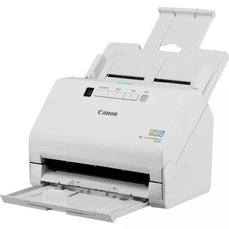 Canon imageFORMULA RS40 fotogrāfiju un dokumentu skeneris, 600 x 600 DPI, 40 lpp./min, 30 lpp./min, pelēktoņu, vienkrāsains, lokšņu padeves skeneris, balts