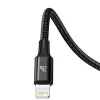 Baseus Rapid 3-in-1 USB kabelis 1,5 m USB A USB C/Micro USB A/Lightning Melns