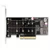 DeLOCK PCI Express x8 karte uz 2 iekšējiem NVMe M.2 Key M bifurcētiem slotiem Low Profile