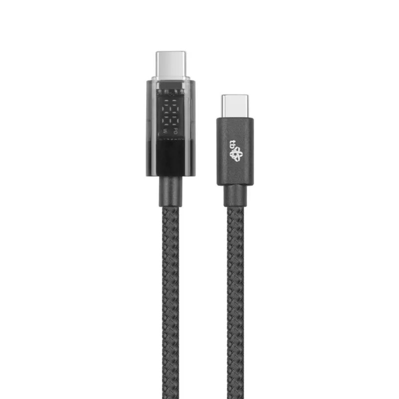 USB-C kabelis TB AKTBXKUCCIND10B 1 m 100W ar LED uzlādes indikatoru