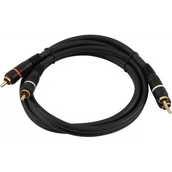 RCA (Cinch) audio kabelis Omnitronic 30209352 2x2 0.3 m