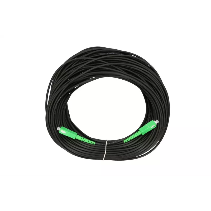 Patchcord Extralink SC/APC–SC/APC Simplex, single-mode G.657A2, FTTH apaļais ievadkabelis, 10 m