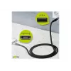 USB-A uz Lightning kabelis GOOBAY 2 m, tekstila apvalks, 3,3 mm diametrs, pelēks kosmosa/sudraba
