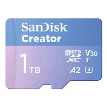 SanDisk Creator MicroSD atmiņas karte 1TB ar augstu pārsūtīšanas ātrumu līdz 190 MB/s