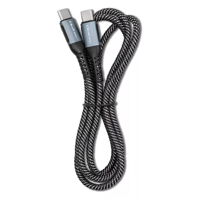 USB kabelis Qoltec 52358 1,5 m USB C melns USB 2.0 0,48 Gbit/s
