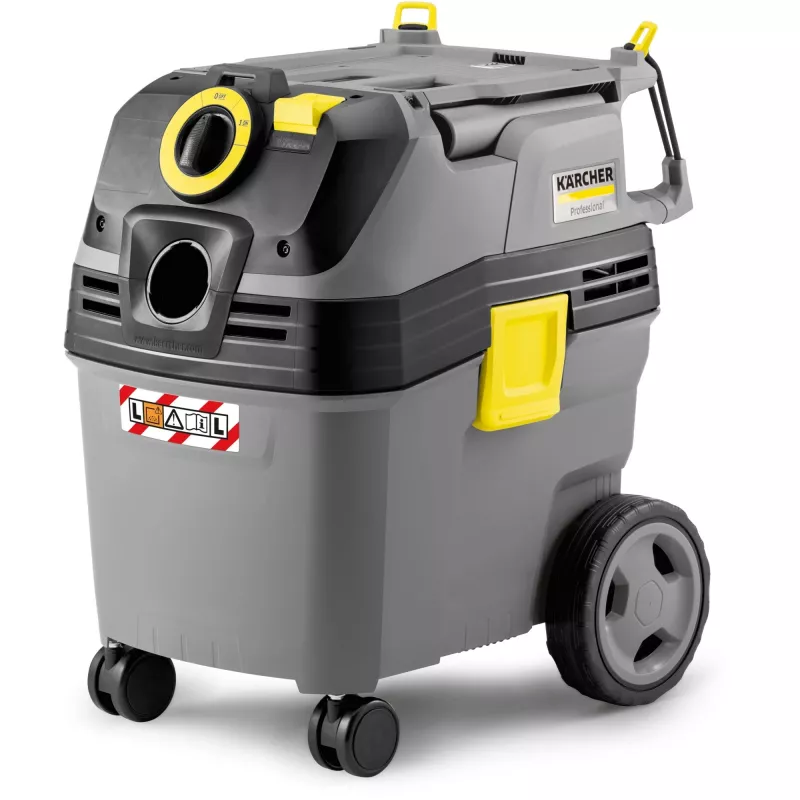 Mucas putekļsūcējs Kärcher NT 30/1 Ap L — sausā un mitrā tīrīšana, 30 L tilpums, 1380 W, 74 l/s gaisa plūsma, 25.4 kPa