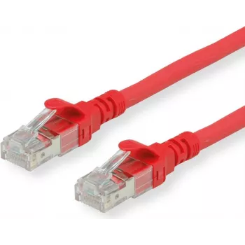 Roline - komutācijas kabelis - RJ-45 (V) uz RJ-45 (V) - 50 cm - SFTP, PiMF - CAT 6 - bez halogēna, formēts, vīts - sarkans