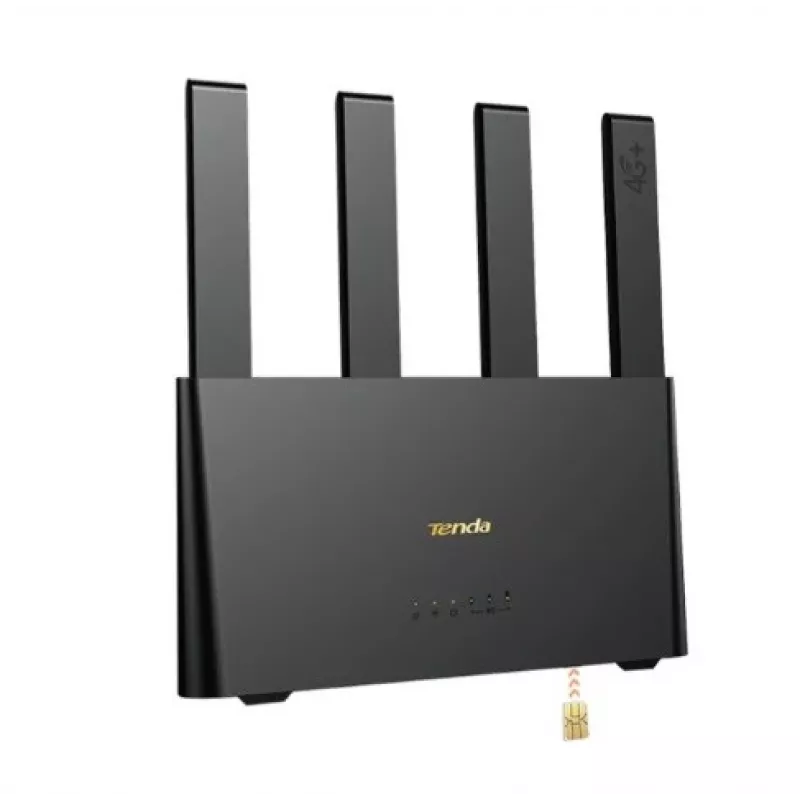 Maršrutētājs TENDA 4G08 4G LTE Wi‑Fi divjoslu 2,4/5 GHz, 4 integrētas antenas, 2 LAN porti, līdz 867/300 Mb/s