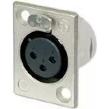 Neutrik NTR-NC3FP1 - -30 - 80 °C - Melns - Sudrabains - UL 94 HB - IEC 61076-2-103 - IP 40 - IEC 68-2-20 (NC3FP-1)