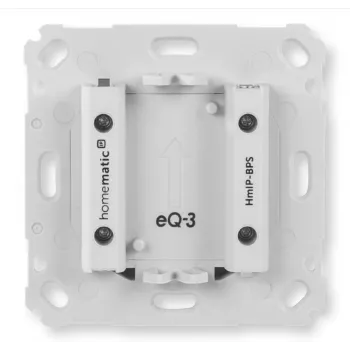 Bezvadu spiedpogas slēdzis pie sienas Homematic IP HmIP-BPS, balts, IP20, 71×71×43 mm