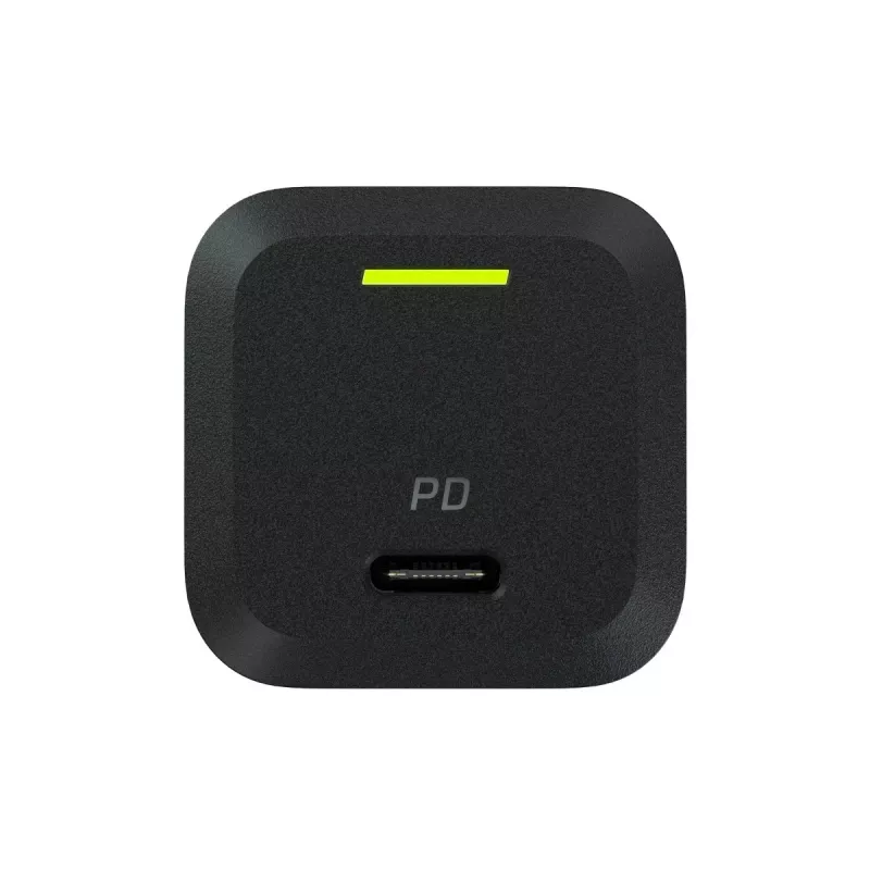Mobilo ierīču lādētājs zaļa Cell CHARGC06, USB-C 33 W, Quick Charge 3.0, maiņstrāvas ieeja 100–240 V, melns