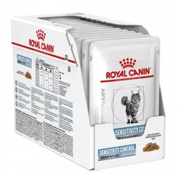 Mitrā kaķu barība Royal Canin Sensitivity Control vistas gaļa ar rīsiem, pieaugušiem kaķiem, 12 x 85 g, 79,4% mitrums