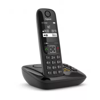 Gigaset AS690A Analog/DECT telefons zvanītāja ID Melns
