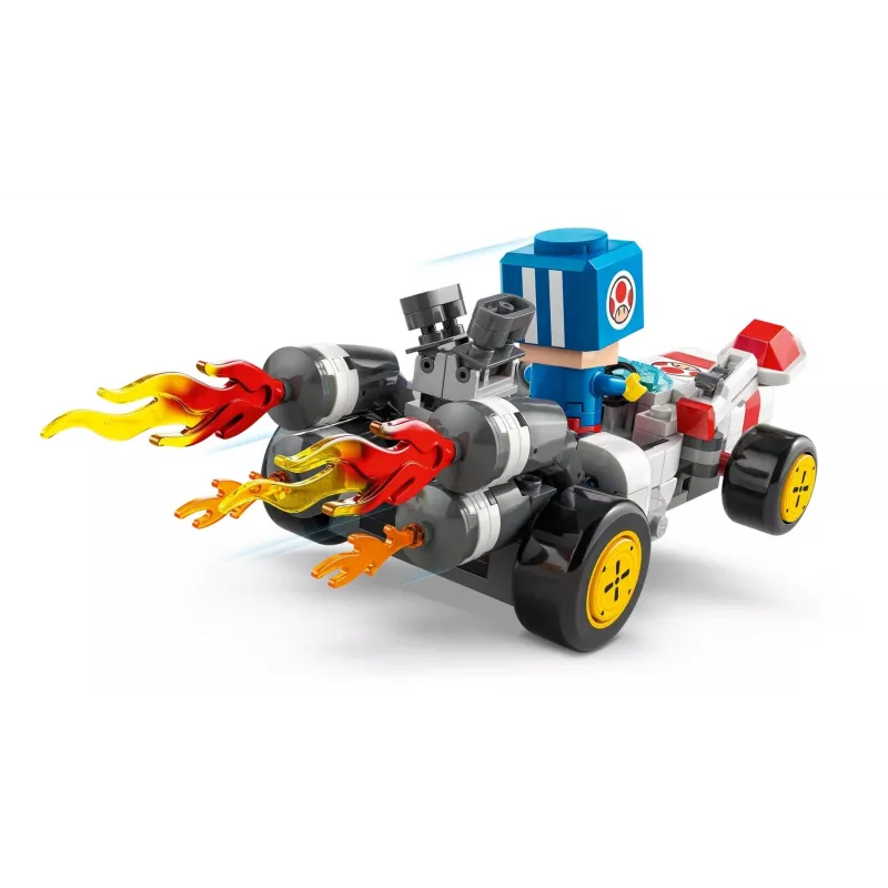 Konstruktora rotaļlieta LEGO komplekts 72035 Super Mario Mario Kart Toad's darbnīca, interaktīvi līmenīši un figūras