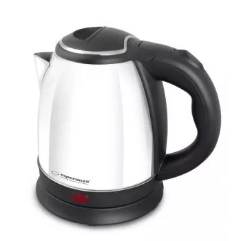 Esperanza EKK128W Parana elektriskā tējkanna, 1,0 l, 1350 W, bezvadu, nerūsējošais tērauds, balta