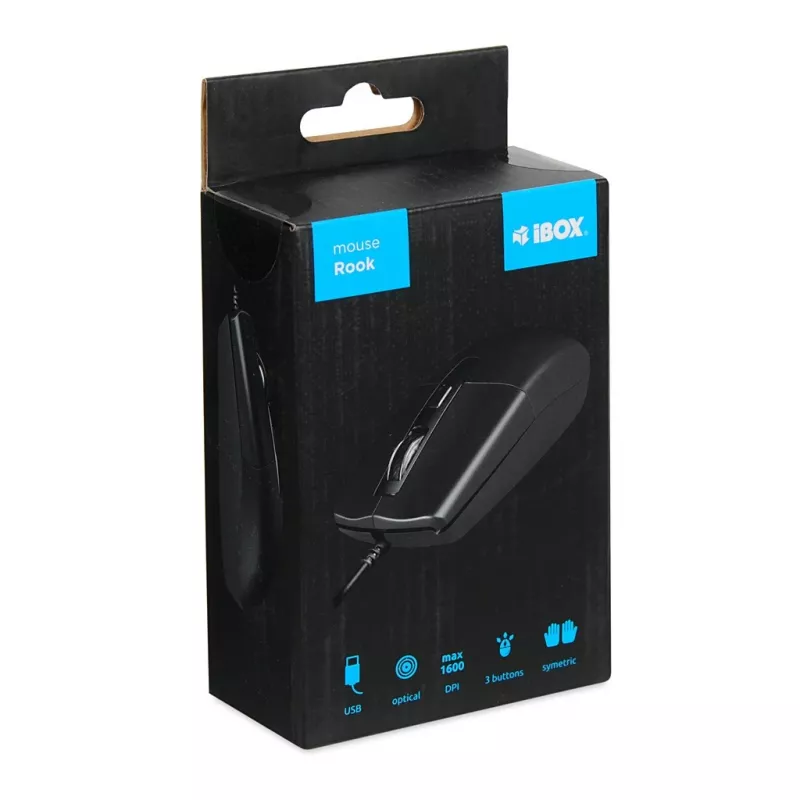 IBox IMOF010 pele universāla piemērota abām rokām USB Type-A optiskā 1600 DPI