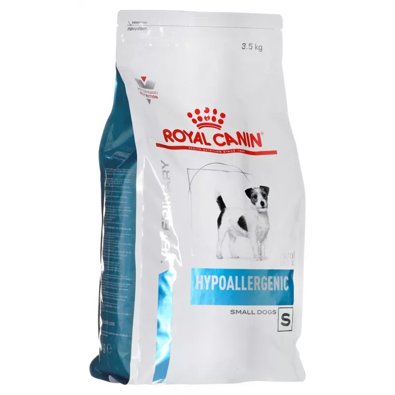 Sausā suņu barība Royal Canin Hypoallergenic Small Breed 3.5 kg — pieaugušiem maziem suņiem, olbaltumvielas 24%, tauki 16%