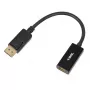 DisplayPort–HDMI kabeļa adapteris IBOX iadp4k — DisplayPort (vīr.) uz HDMI (siev.), taisni savienotāji, 4K atbalsts, sudraba